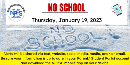 No School, Thursday, January 19, 2023