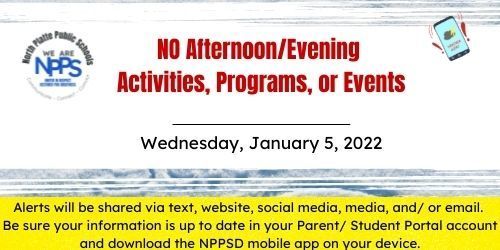No School Activities Wed. Jan. 5, 2022