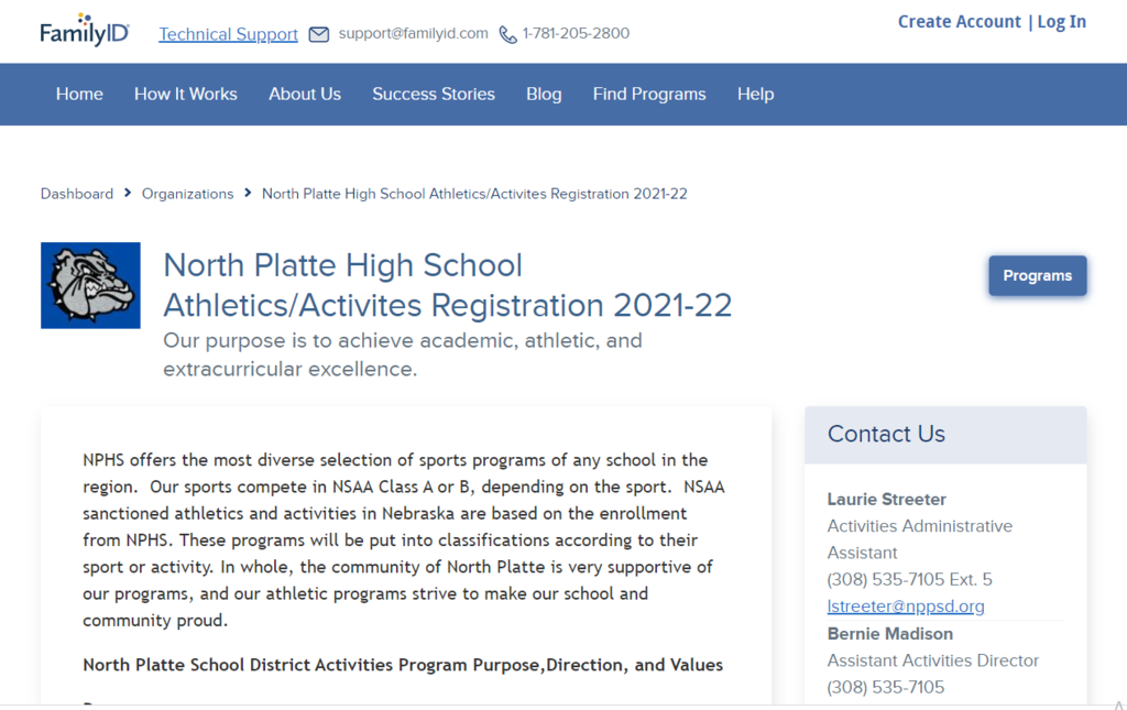 Activities Registration