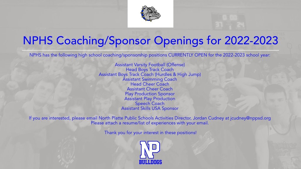 Coach/Sponsor Opening