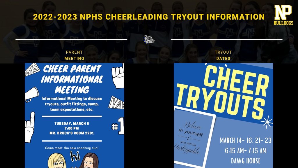 Cheer Tryout Information