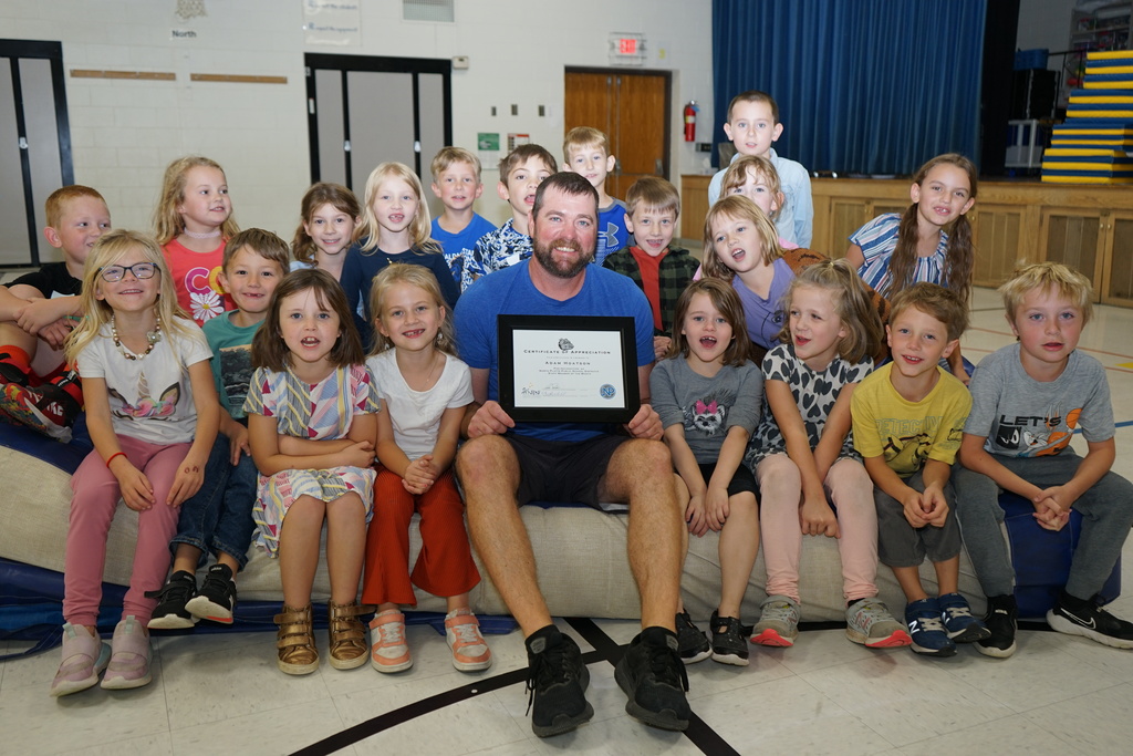 Mr. Hoatson & Students Staff of the month for August