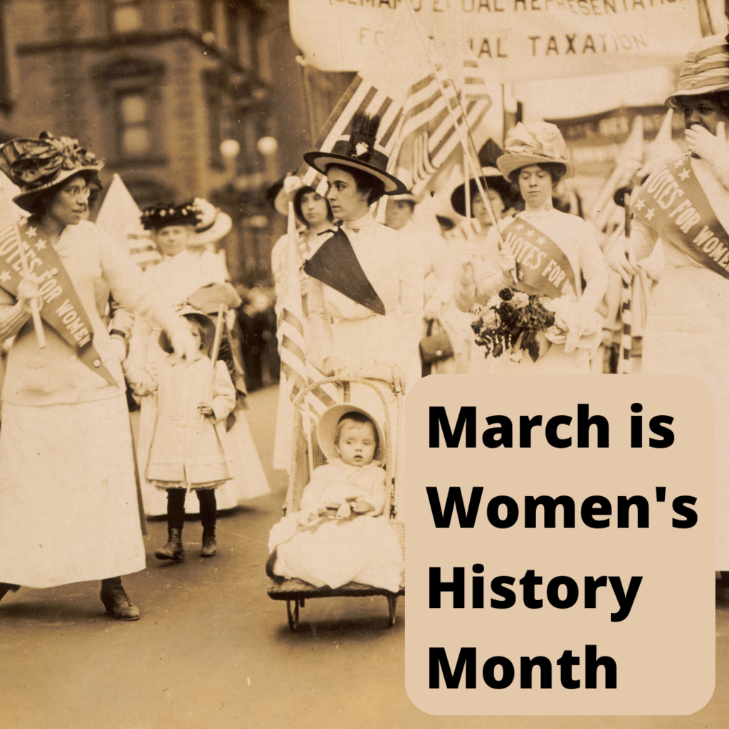 Marching women for Women's History Month