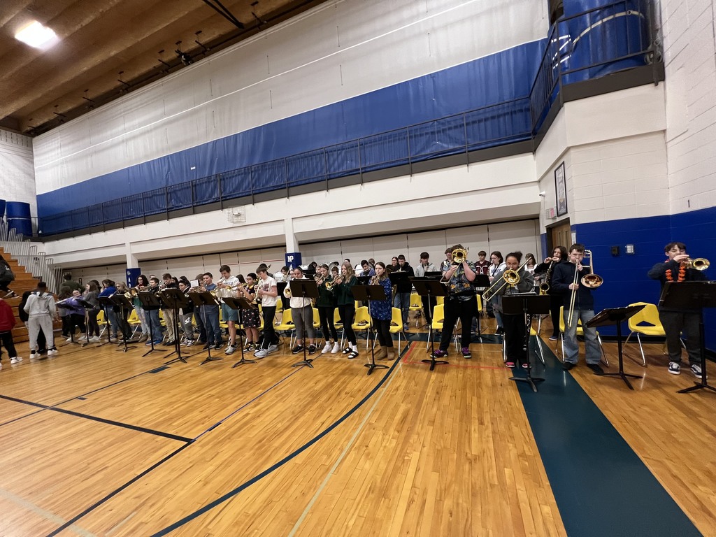 Adams band playing at the pep rally on March 9, 2023.