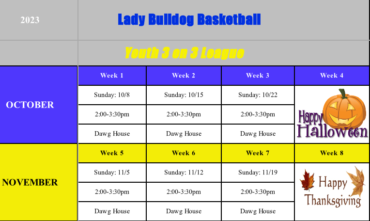 lady bulldog basketball schedule